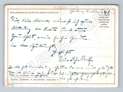 Pohlednice Německo umění Die Hochzeitsreise 1909 (M32514)