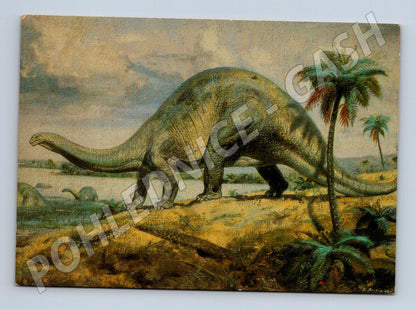 Pohlednice Zdeněk Burian Apatosaurus dinosaurus (M32545)