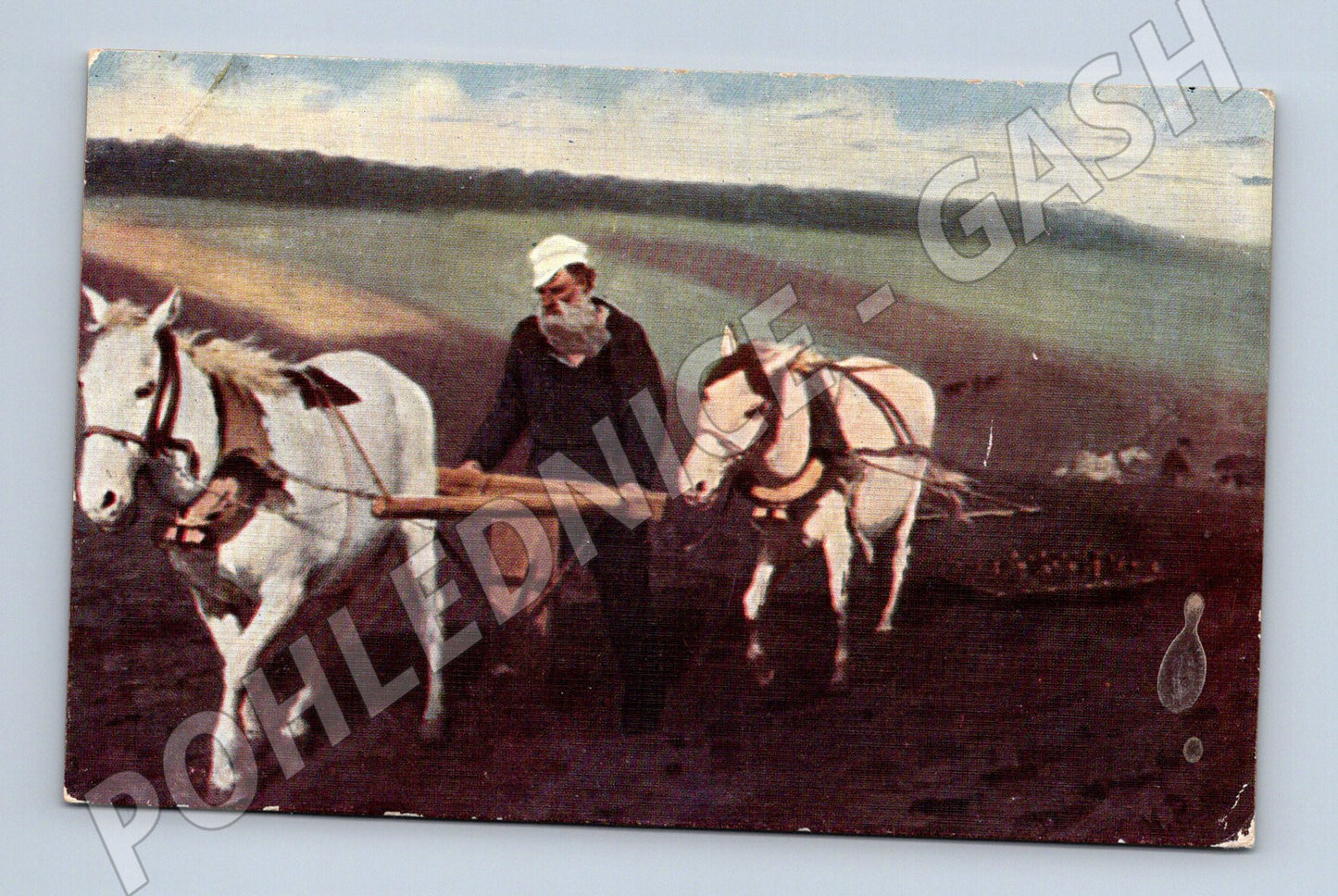 Pohlednice Rusko L. N. Tolstoj orání pole (M32549)