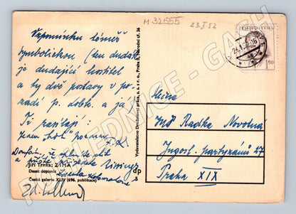 Pohlednice ilustrace Jiří Trnka zimní motiv 1946 (M32555)