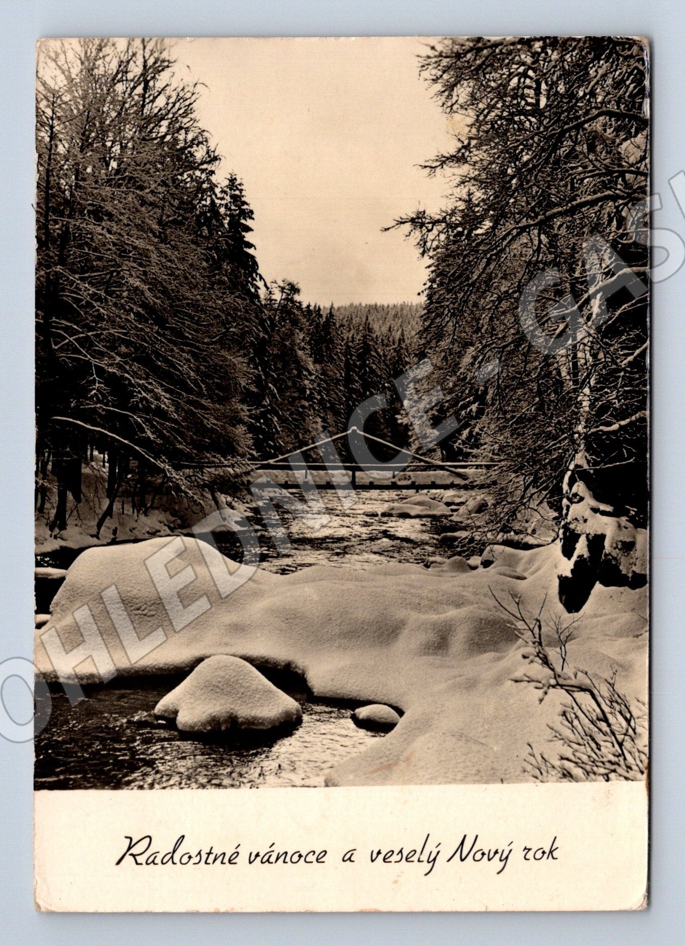 Pohlednice Divoká Orlice zimní krajina 1930s (M32574)