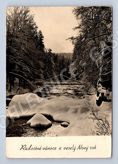 Pohlednice Divoká Orlice zimní krajina 1930s (M32574)