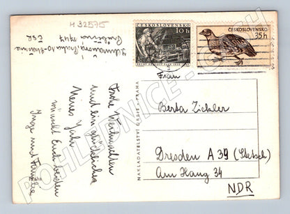 Pohlednice Praha Hrad Vánoční pozdrav 1958 (M32575)