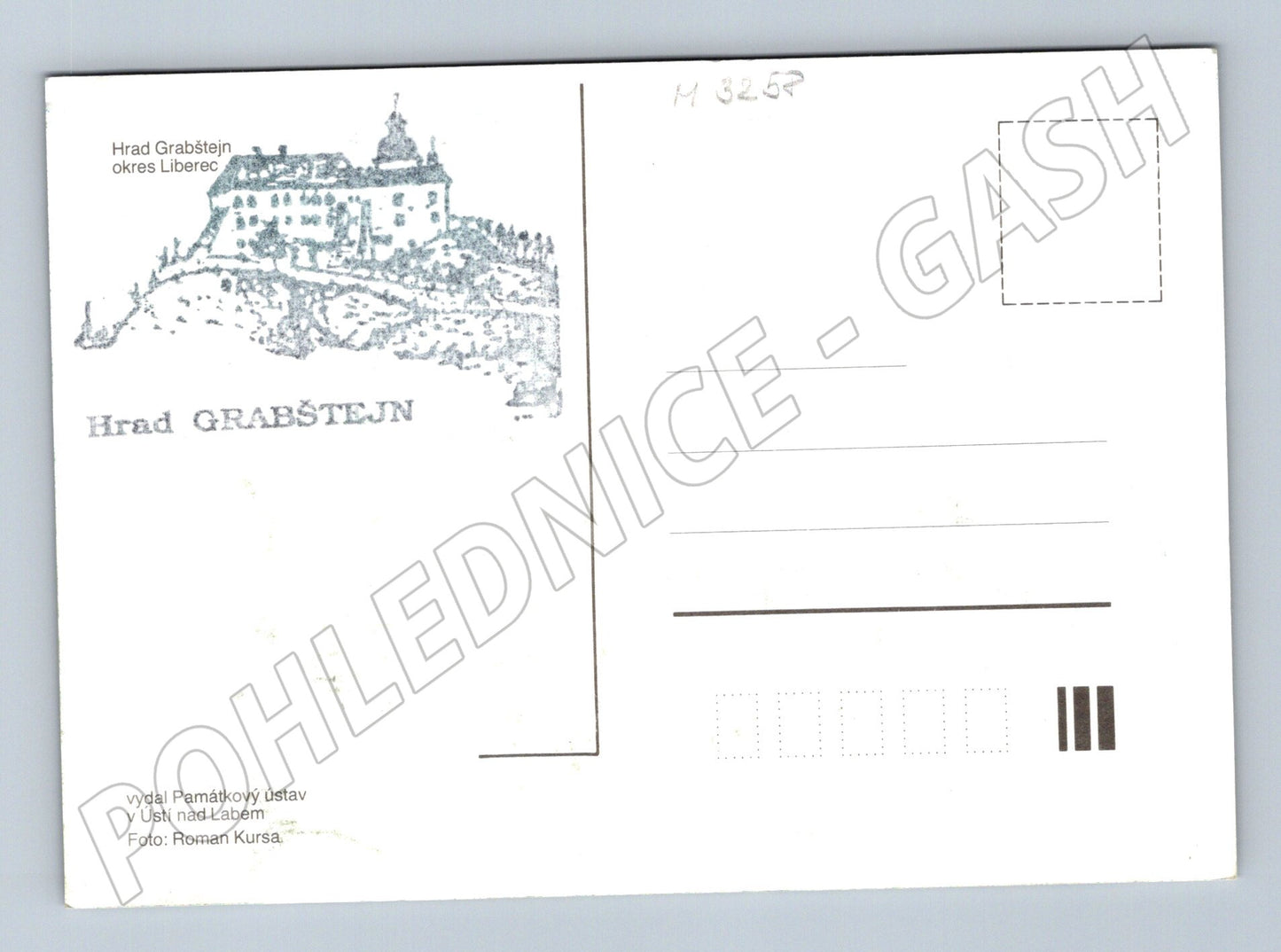 Pohlednice hrad Grabštejn Liberec letecký (M3258)