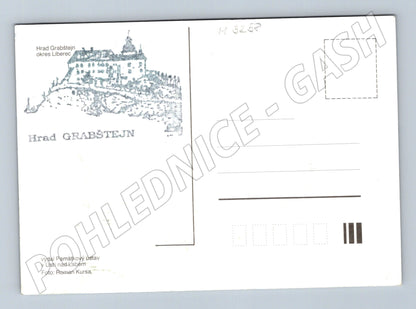 Pohlednice hrad Grabštejn Liberec letecký (M3258)
