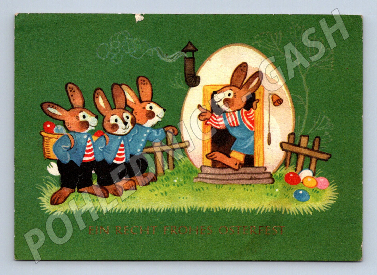 Pohlednice Německo Velikonoční zajíčci 196x (M32586)