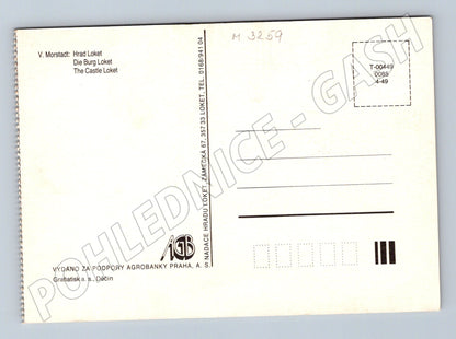 Pohlednice hrad Loket historická kresba (M3259)