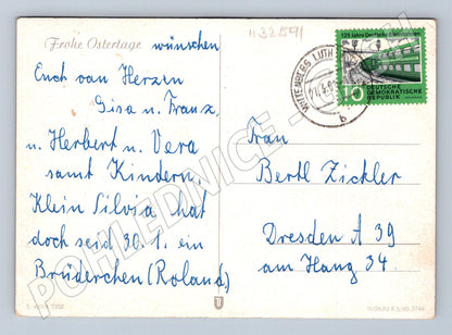 Pohlednice Německo kytice tulipánů 1961 (M32591)
