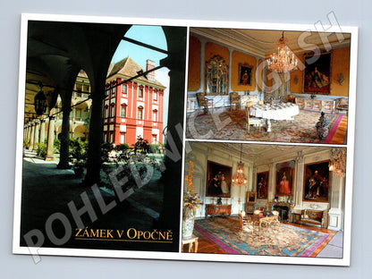 Pohlednice zámek Opočno interiér exteriér (M3260)