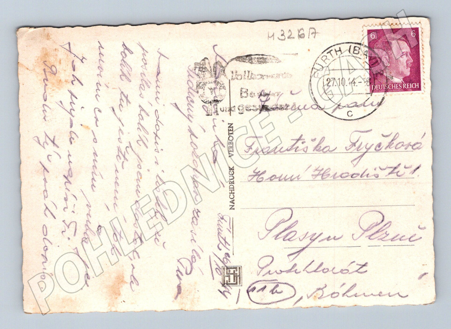Pohlednice Německo květiny ve váze 1914 (M32617)