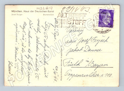 Pohlednice Německo München Blumenstück 1943 (M32619)