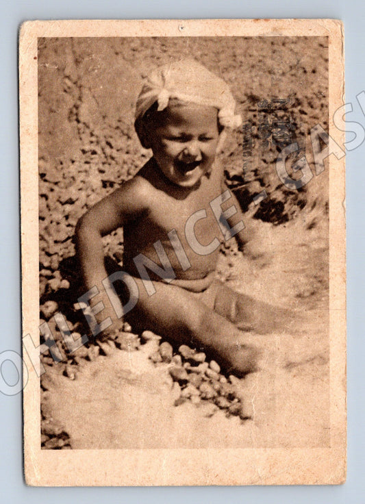 Pohlednice Písek miminko na pláži 1944 (M32627)