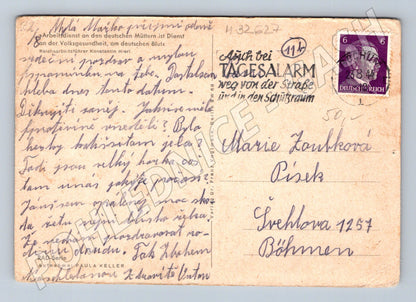Pohlednice Písek miminko na pláži 1944 (M32627)