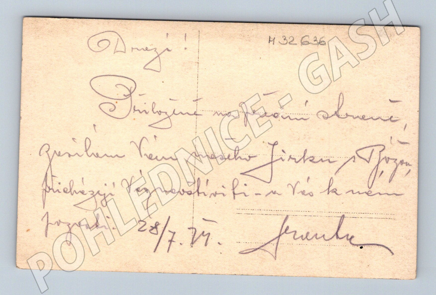 Pohlednice žena s dítětem rodinný portrét 1924 (M32636)