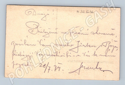 Pohlednice žena s dítětem rodinný portrét 1924 (M32636)