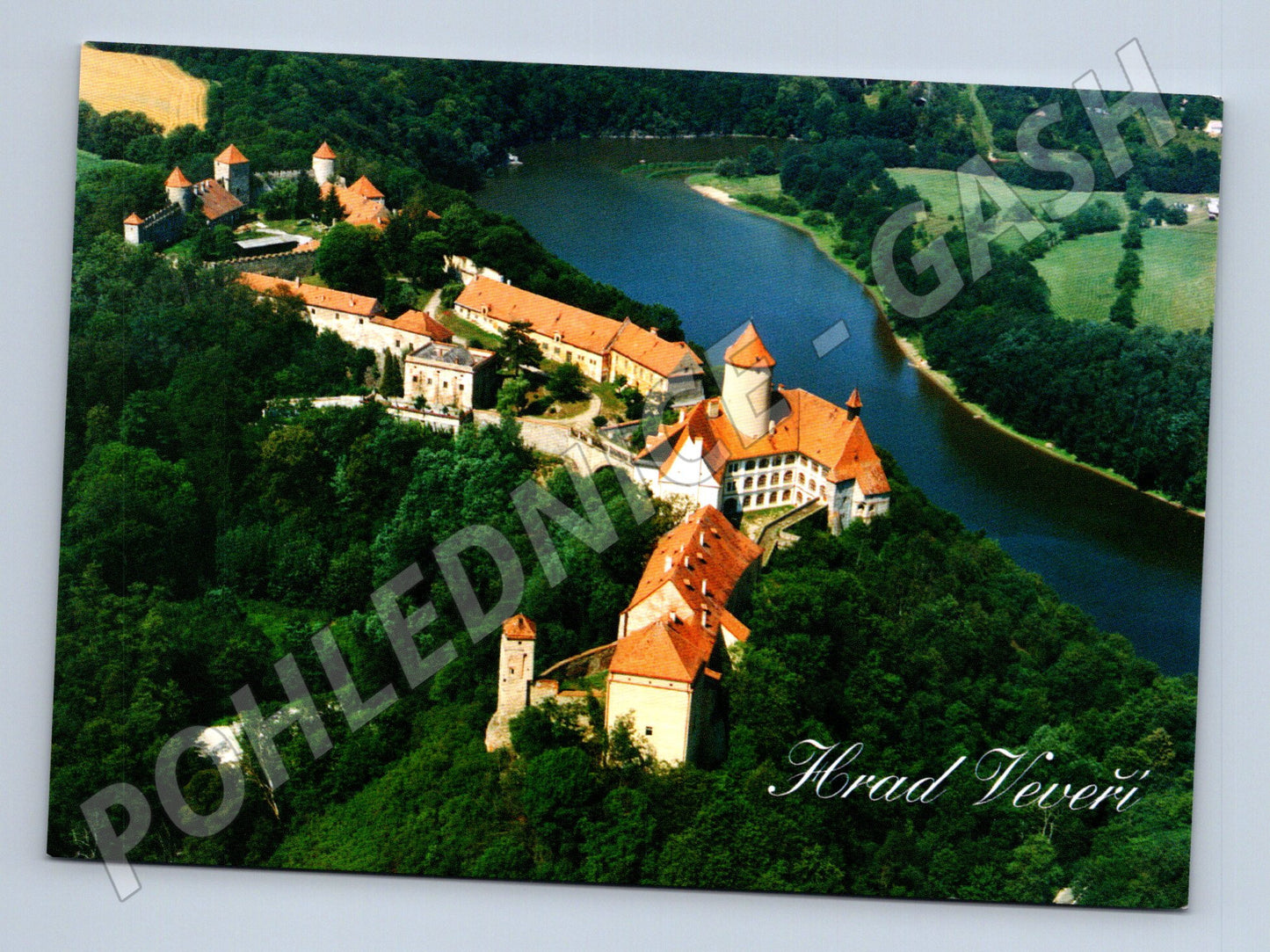 Pohlednice hrad Veveří letecký pohled (M3265)