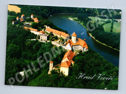Pohlednice hrad Veveří letecký pohled (M3265)