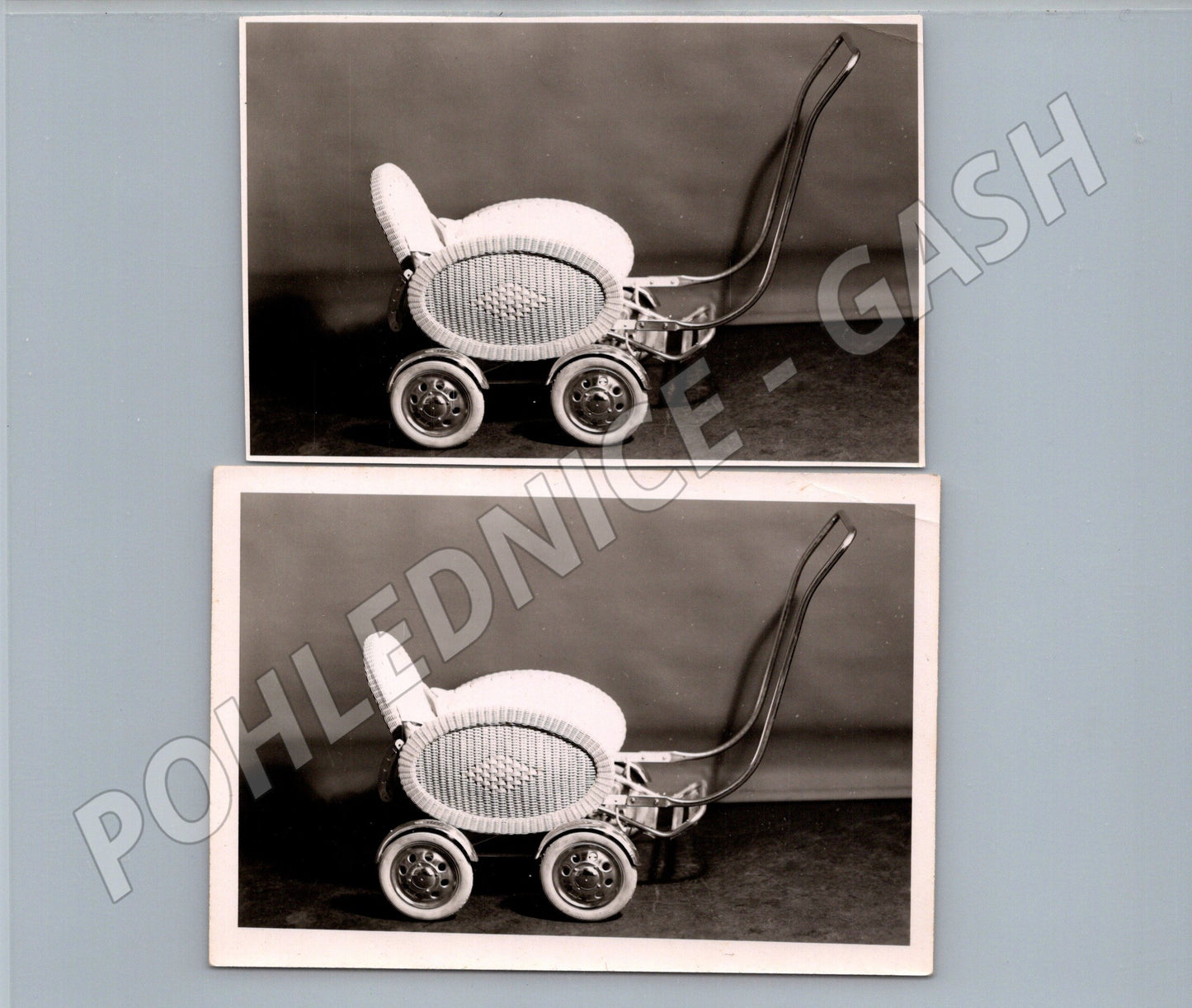 Stará fotografie Malacky dětské kočárky (M32657)