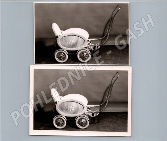 Stará fotografie Malacky dětské kočárky (M32657)