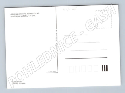 Pohlednice hrad Landštejn letecký pohled (M3266)