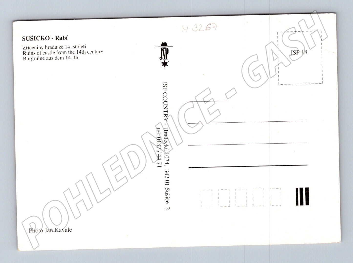 Pohlednice hrad Rabí zřícenina Sušicko (M3267)