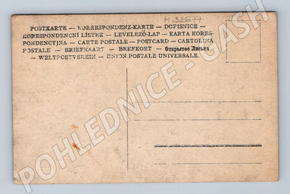 Pohlednice portrét elegantní ženy v klobouku (M32677)