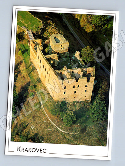 Pohlednice hrad Krakovec letecký pohled (M3268)