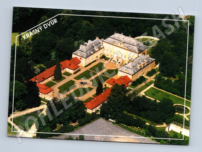 Pohlednice zámek Krásný Dvůr letecký pohled (M3269)