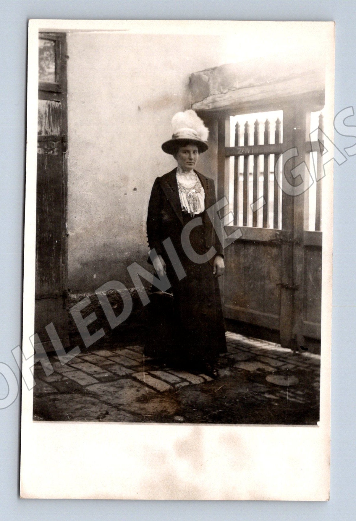 Pohlednice žena v klobouku (M32698)
