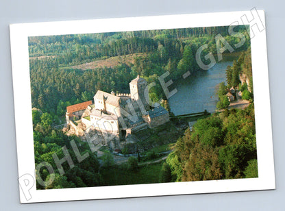 Pohlednice hrad Kost letecký pohled (M3270)