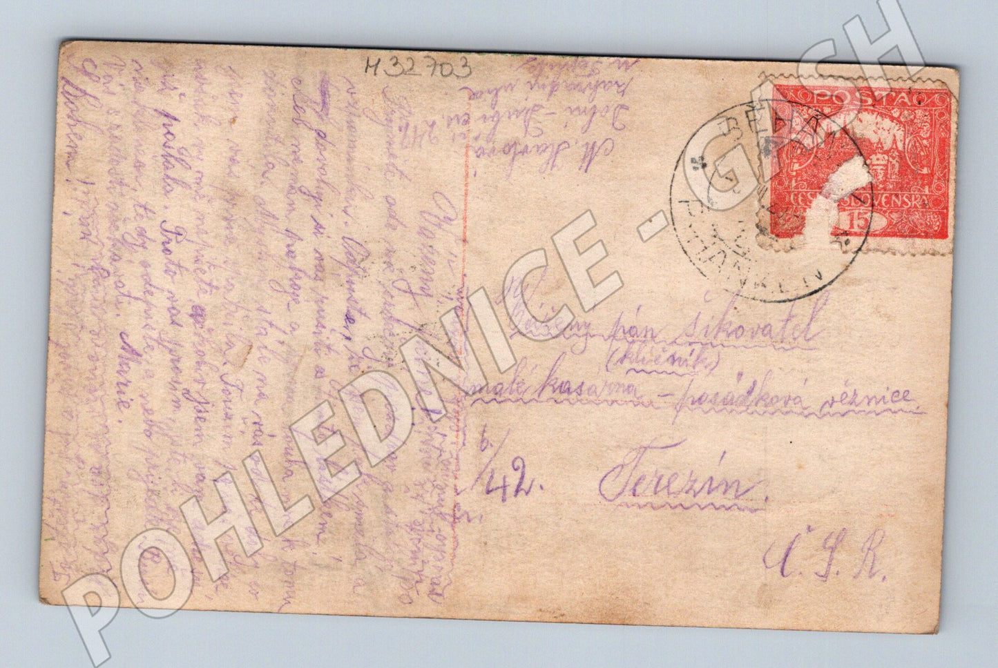 Pohlednice Mignon Beroun Terezín 1927 (M32703)