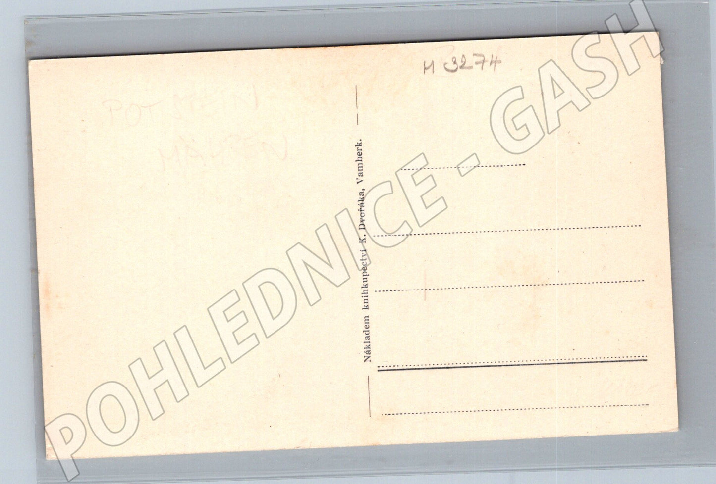 Pohlednice hrad Potštejn 16 století (M3274)