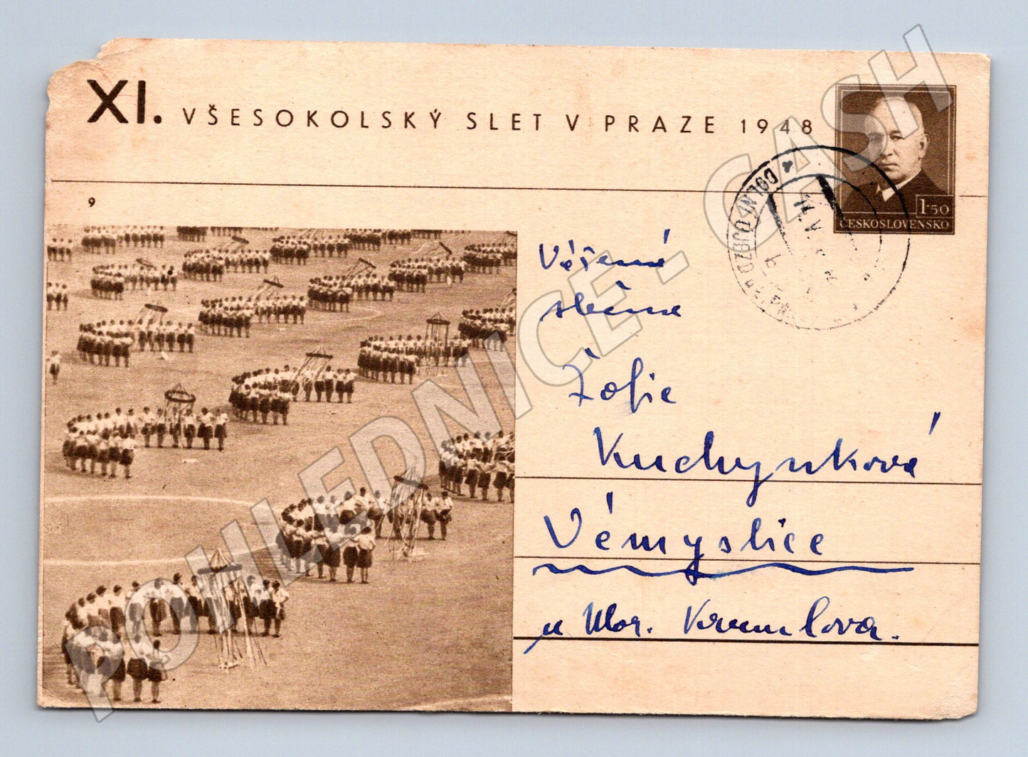 Pohlednice Praha XI. Všesokolský slet 1948 (M32745)