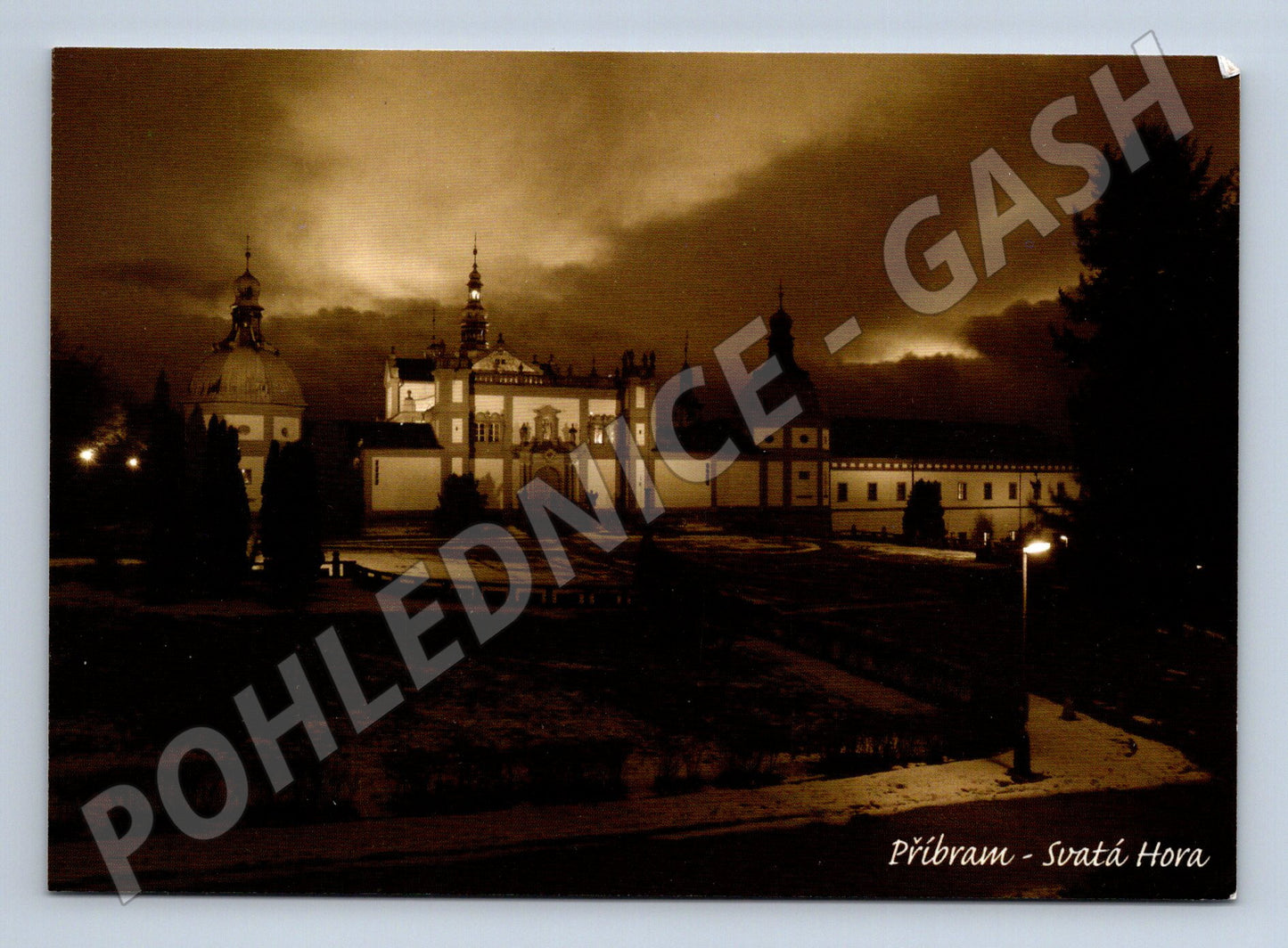 Pohlednice Příbram Svatá Hora večerní (M3278)