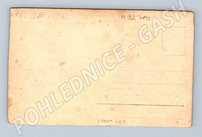 Pohlednice rodinný portrét žena se dvěma dětmi 1930 (M32780)