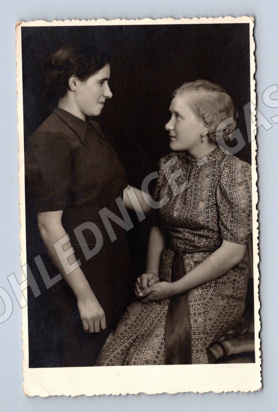 Stará fotografie Konice dvě ženy ateliér F. Klič (M32788)