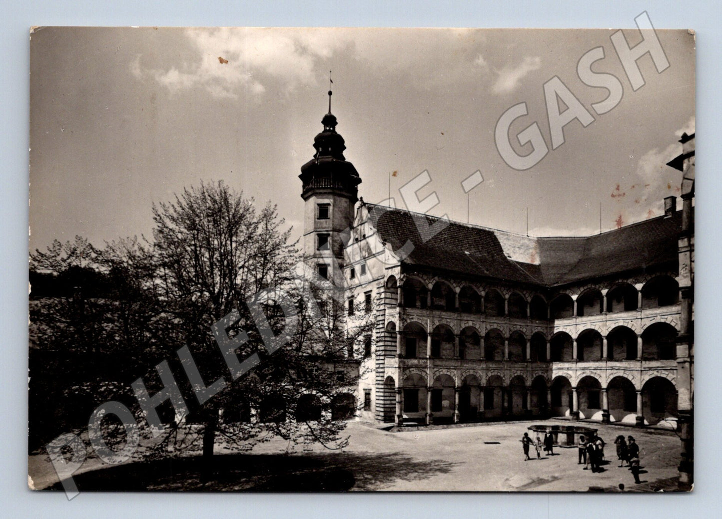 Pohlednice Velké Losiny zámek arkády (M3279)