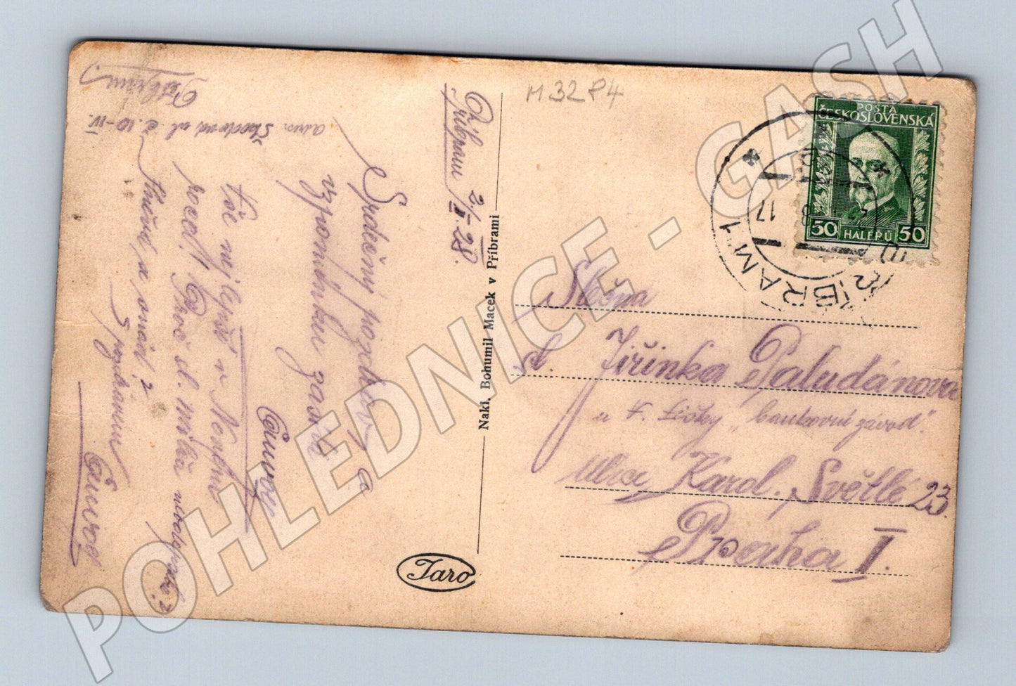 Pohlednice Příbram celkový pohled ČSR (M3284)