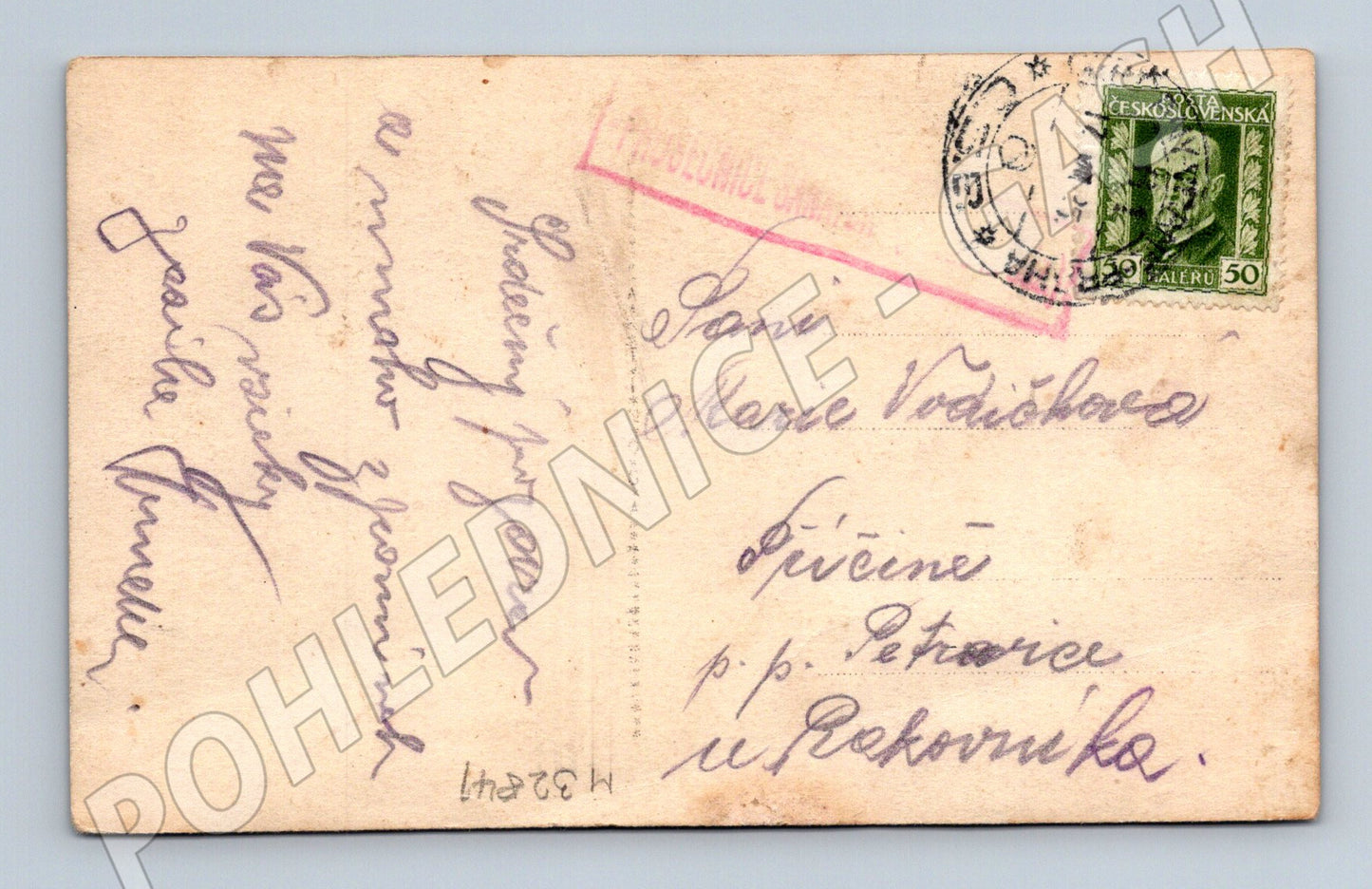Pohlednice skupinové foto mužů harmonika 1925 (M32841)