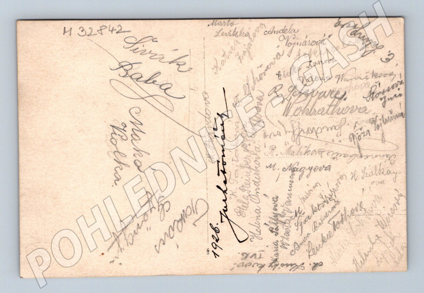 Pohlednice Jičín skupina žen a duchovního 1926 (M32842)