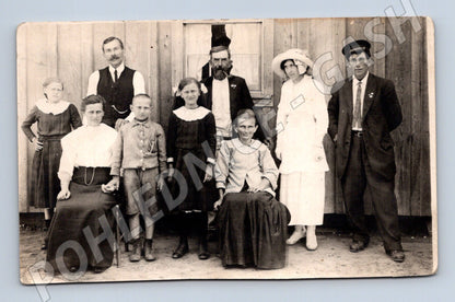 Pohlednice skupinový portrét rodiny (M32854)