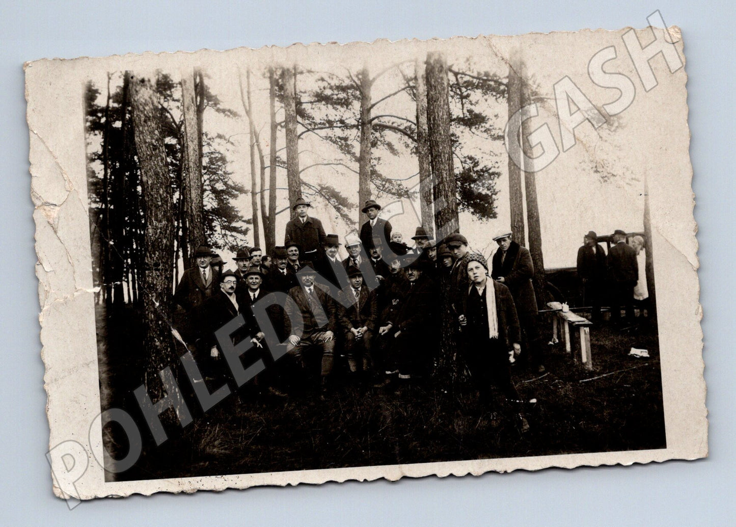 Pohlednice Skupina mužů v lese (M32859)
