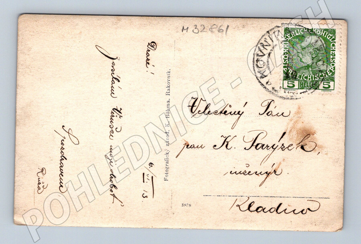 Pohlednice Rakovník skupina dětí 1906 (M32861)