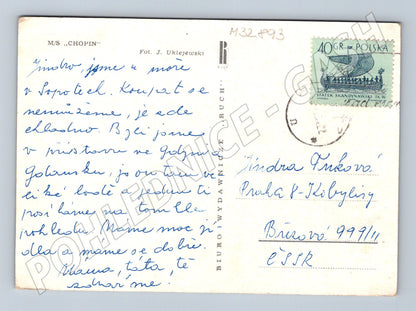 Pohlednice Polsko loď CHOPIN Gdynia (M32893)