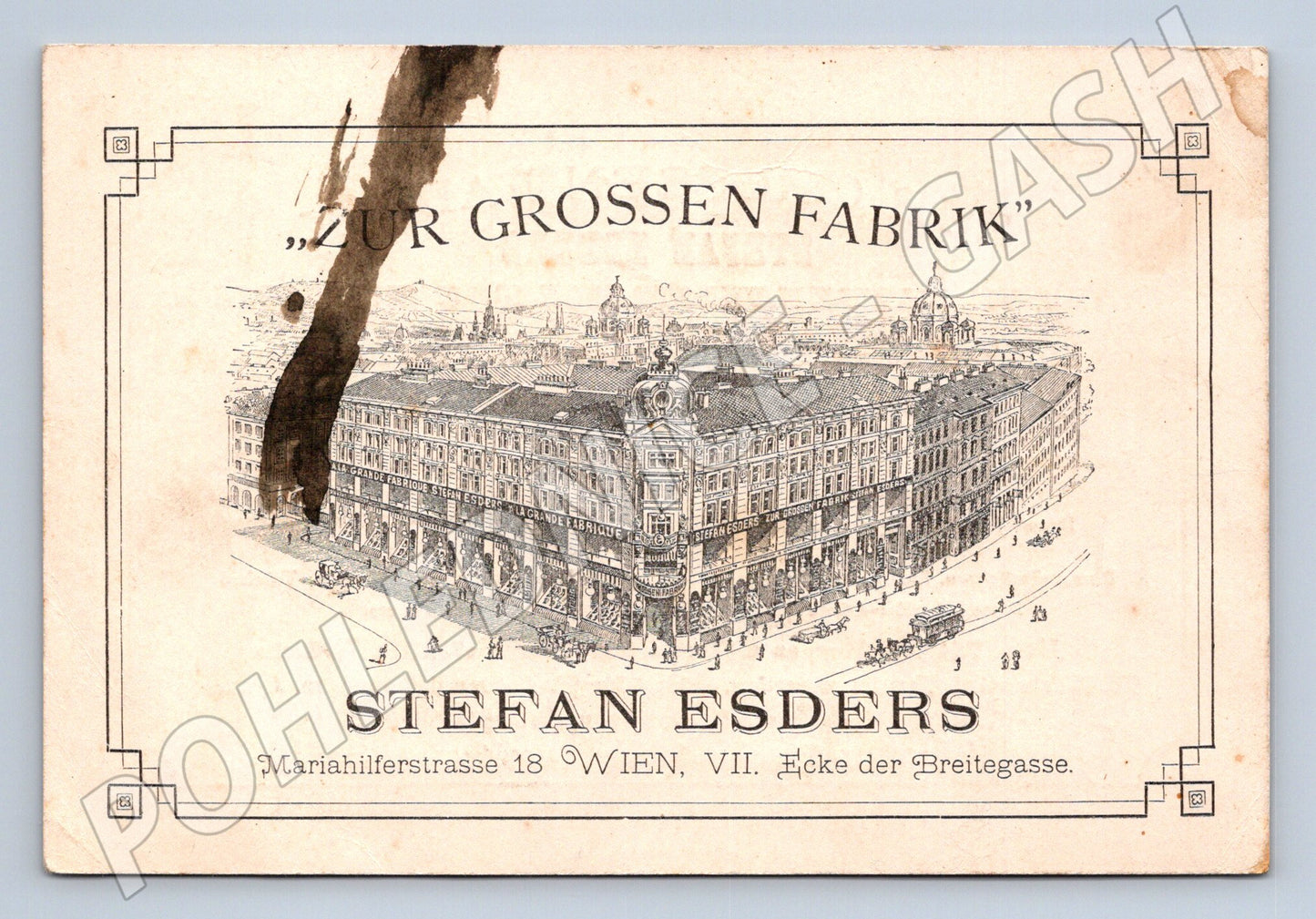 Pohlednice Rakousko Vídeň obchod Stefan Esders (M32896)