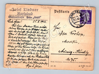 Pohlednice Karlovy Vary Hotel Richmond 1942 (M32900)