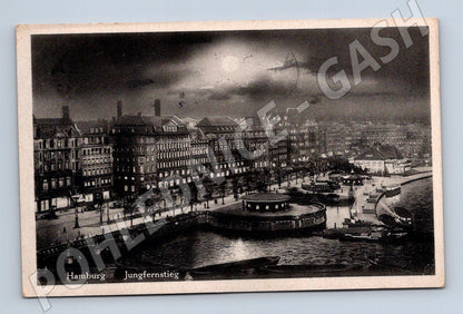 Pohlednice Německo Hamburg Jungfernstieg 1914 (M32912)