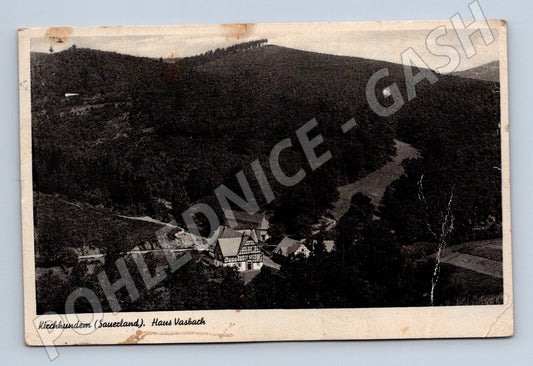 Pohlednice Německo Kirchhundem Haus Vasbach 1942 (M32913)