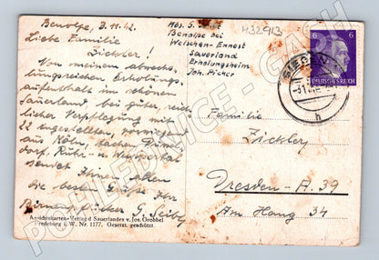 Pohlednice Německo Kirchhundem Haus Vasbach 1942 (M32913)