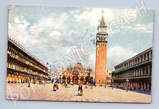 Pohlednice Itálie Benátky Piazza San Marco 1920 (M32915)